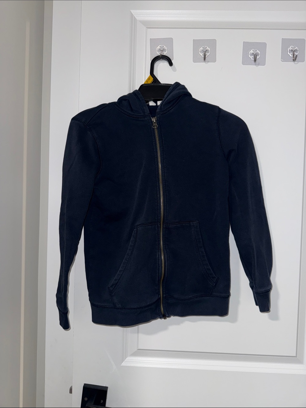 Lands' End Navy Full-Zip Kids Hoodie